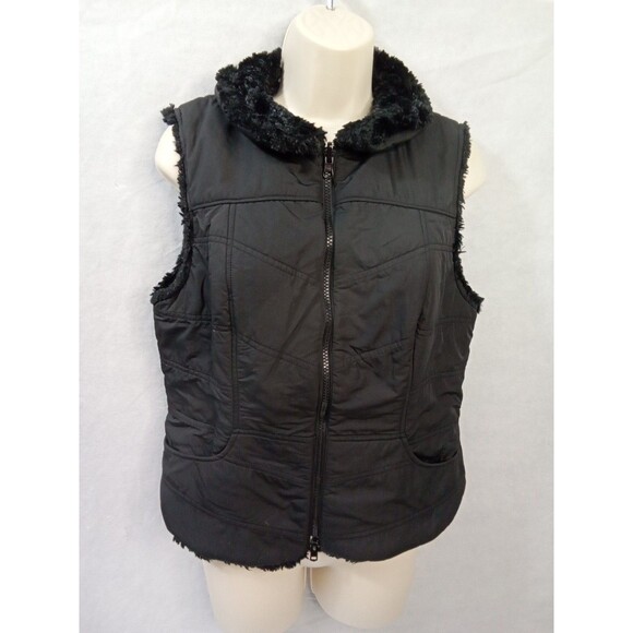 Unbranded Womens Medium Black Vest Full zip Pockets - Picture 1 of 10
